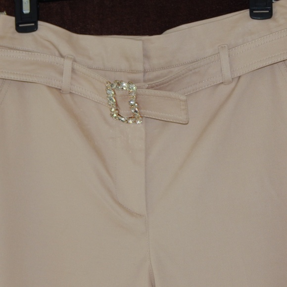 ATOS LOMBARDINI ITALY RHINESTONE BUCKLE WIDE LEG - Picture 3 of 7